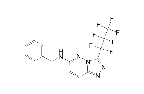 1,2,4-Triazolo[4,3-b]pyridazin-6-amine, N-benzyl-3-heptafluoropropyl-