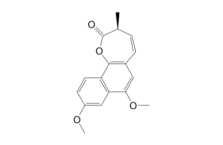 AGGREGATIN_C;4,6-DIMETHOXY-3'-METHYLNAPHTHO-[1.2-B]-OXEPIN-2'-(3'-H)-ONE