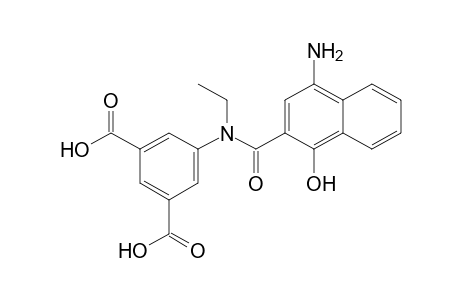 1,3-Benzenedicarboxylic acid, 5-[[(4-amino-1-hydroxy-2-naphthalenyl)carbonyl]ethylamino]-