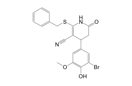 3-pyridinecarbonitrile, 4-(3-bromo-4-hydroxy-5-methoxyphenyl)-1,4,5,6-tetrahydro-6-oxo-2-[(phenylmethyl)thio]-