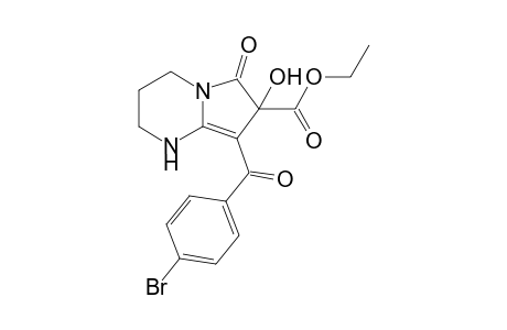 8-(4-BROMOBENZOYL)-7-ETHOXYCARBONYL-7-HYDROXY-6-OXO-1,2,3,4,6,7-HEXAHYDROPYRROLO-[1,2-A]-PYRIMIDINE