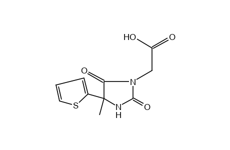 2,5-dioxo-4-methyl-4-(2-thienyl)-1-imidazolidineacetic acid