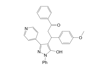 3-(5-Hydroxy-1-phenyl-3-pyridin-4-yl-1H-pyrazol-4-yl)-3-(4-ethoxyphenyl)-1-phenylpropan-1-one