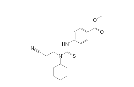 p-[3-(2-cyanoethyl)-3-cyclohexyl-2-thioureido]benzoic acid, ethyl ester