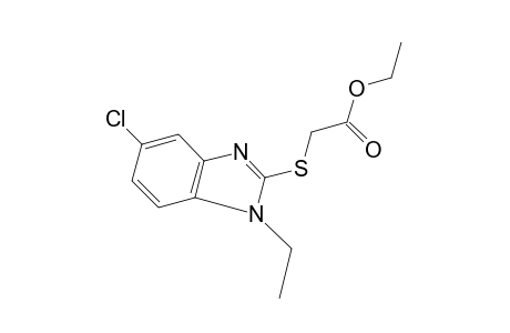 [(5-chloro-1-ethylbenzimidazol-2-yl)thio]acetic acid, ethyl ester