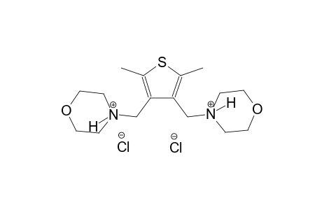 morpholinium, 4-[[2,5-dimethyl-4-(4-morpholiniumylmethyl)-3-thienyl]methyl]-, dichloride