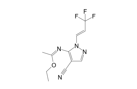 Ethyl (Z)-N-(4-cyano-1-((E)-3,3,3-trifluoroprop-1-en-1-yl)-1H-pyrazol-5-yl)acetimidate