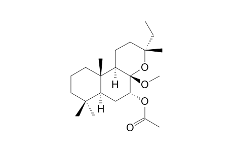 7-ALPHA-ACETOXY-8,13-EPOXY-8-BETA-METHOXY-17-NORLABDANE