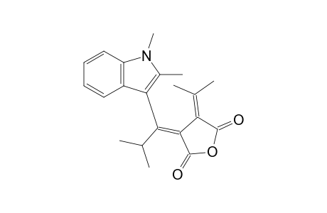 (3E)-3-[1-(1,2-dimethyl-3-indolyl)-2-methylpropylidene]-4-propan-2-ylideneoxolane-2,5-dione