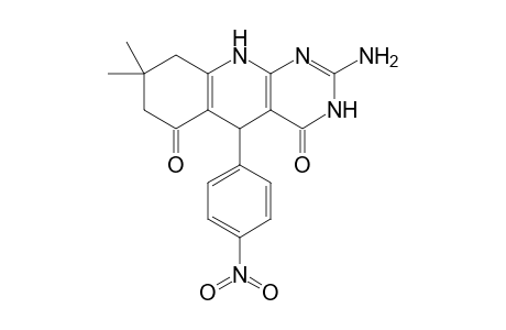 5-(4-NITROPHENYL)-8,8-DIMETHYL-5,6,7,8,9,10-HEXAHYDRO-2-AMINOPYRIMIDO-[4,5-B]-QUINOLINE-4,6-DIONE