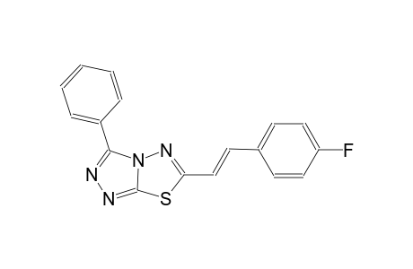 [1,2,4]triazolo[3,4-b][1,3,4]thiadiazole, 6-[(E)-2-(4-fluorophenyl)ethenyl]-3-phenyl-