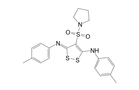 5-(p-Methylanilino)-3-(p-methylphenylimino)-4-(s-pyrrolidinyl)sulfonyl-1,2-dithiole