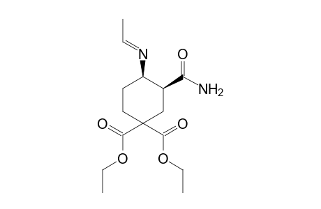 cis-3-Carbamoyl-4-(ethylideneamino)-1,1-cyclohexanedicarboxylic acid, diethyl ester