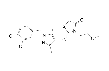 (2Z)-2-{[1-(3,4-dichlorobenzyl)-3,5-dimethyl-1H-pyrazol-4-yl]imino}-3-(2-methoxyethyl)-1,3-thiazolidin-4-one