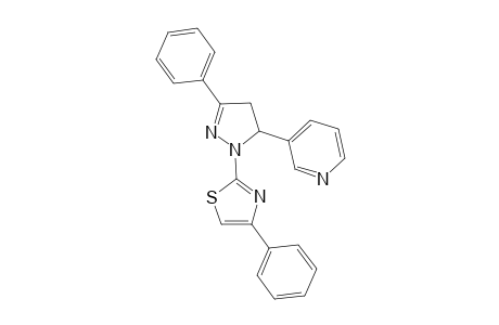 4-Phenyl-2-(5-phenyl-3-pyridin-3-yl-3,4-dihydropyrazol-2-yl)-1,3-thiazole