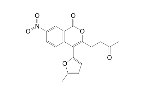 3-(3-ketobutyl)-4-(5-methyl-2-furyl)-7-nitro-isocoumarin