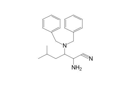 2-Amino-3-(dibenzylamino)-5-methyl-hexanenitrile