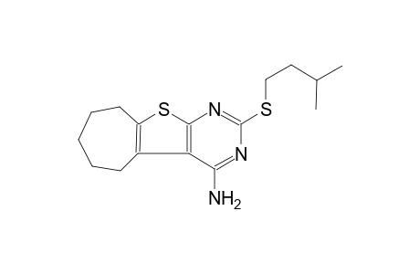 5H-cyclohepta[4,5]thieno[2,3-d]pyrimidin-4-amine, 6,7,8,9-tetrahydro-2-[(3-methylbutyl)thio]-