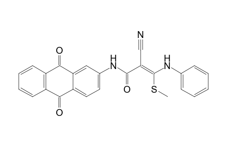 2-cyano-N-(9,10-dioxo-9,10-dihydro-anthracen-2-yl)-3-methylsulfanyl-3-phenylamino-acrylamide