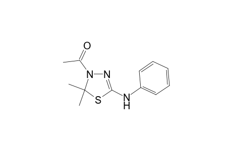 4-acetyl-5,5-dimethyl-N-phenyl-4,5-dihydro-1,3,4-thiadiazol-2-amine