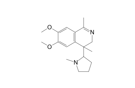 6,7-Dimethoxy-1,4-dimethyl-4-(N'-methylpyrrolidin-2'-yl)-3,4-dihydroisoquinoline