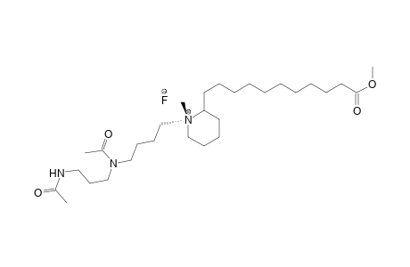 Piperidinium, 1-[4-[acetyl[3-(acetylamino)propyl]amino]butyl]-2-(11-methoxy-11-oxoundecyl)-1-methyl-, fluoride, (R)-