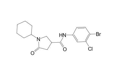 3-pyrrolidinecarboxamide, N-(4-bromo-3-chlorophenyl)-1-cyclohexyl-5-oxo-