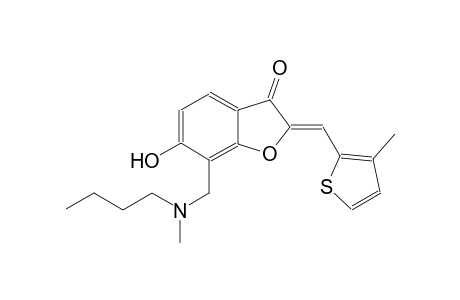 3(2H)-benzofuranone, 7-[(butylmethylamino)methyl]-6-hydroxy-2-[(3-methyl-2-thienyl)methylene]-, (2Z)-