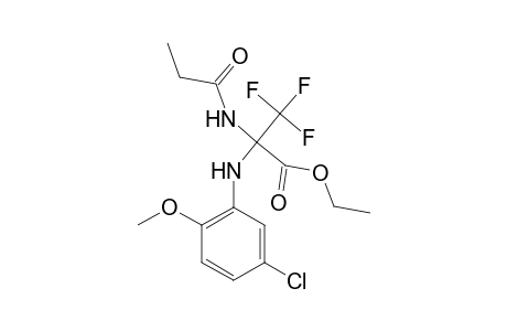 Ethyl 2-(5-chloro-2-methoxyanilino)-3,3,3-trifluoro-2-(propionylamino)propanoate