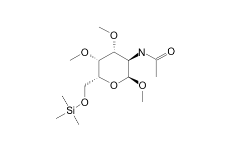 .alpha.-D-Galactopyranoside, methyl 2-(acetylamino)-2-deoxy-3,4-di-o-methyl-6-o-(trimethylsilyl)-