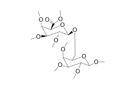 Methyl-2,3,4-tri-o-methyl-6-o-(methylester-2,3,4-tri-o-methyl.beta.D-glucopyranuronic acid).alpha.D-glucopyranoside