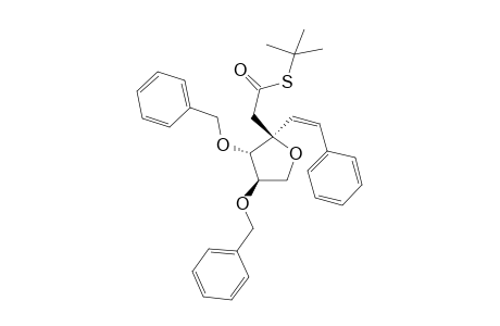 2-[(2S,3S,4R)-2-[(Z)-2-phenylethenyl]-3,4-bis(phenylmethoxy)-2-oxolanyl]ethanethioic acid S-tert-butyl ester