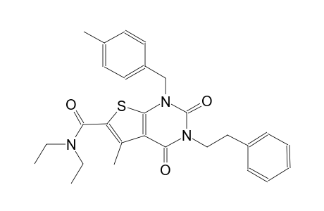 thieno[2,3-d]pyrimidine-6-carboxamide, N,N-diethyl-1,2,3,4-tetrahydro-5-methyl-1-[(4-methylphenyl)methyl]-2,4-dioxo-3-(2-phenylethyl)-