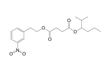 Succinic acid, 2-methylhex-3-yl 2-(3-nitrophenyl)ethyl ester