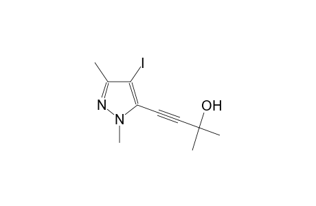 1,3-dimethyl-4-iodo-5-(3-hydroxy-3-methyl-1-butynyl)pyrazole