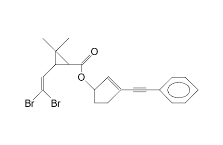 2-(2,2-Dibromo-vinyl)-3,3-dimethyl-cyclopropanoic acid, 3-(2-phenyl-ethynyl)-cyclopent-2-en-1-yl ester