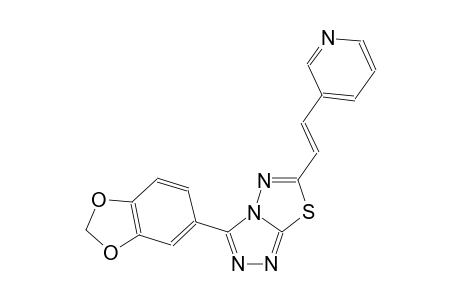 [1,2,4]triazolo[3,4-b][1,3,4]thiadiazole, 3-(1,3-benzodioxol-5-yl)-6-[(E)-2-(3-pyridinyl)ethenyl]-