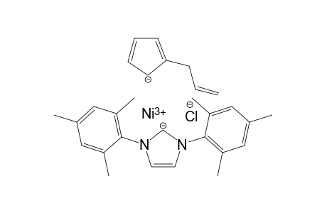 [(C5H4CH2CH=CH2)Ni(Cl){1,3-bis(2,4,6-trimethylphenyl)-4,5-dihydroimidazol-2-ylidene}]