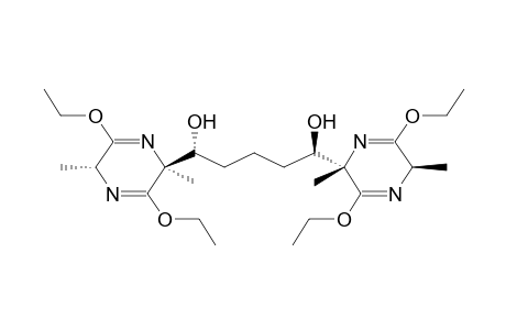 1S,5S-BIS[(3R,6S)-3,6-DIHYDRO-3,6-DIMETHYL-2,5-DIETHOXYPIPERAZINYL]-1,5-PENTADIOL