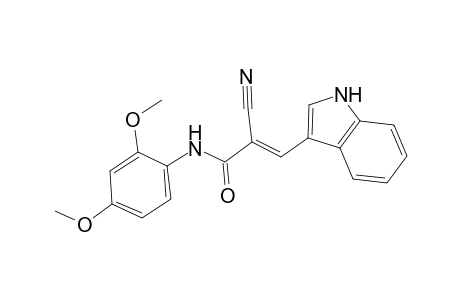 (2E)-2-cyano-N-(2,4-dimethoxyphenyl)-3-(1H-indol-3-yl)-2-propenamide