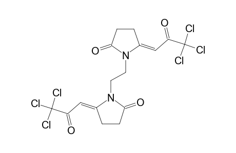 1,1'-(Ethane-1,2-diyl)-bis-[5-(3,3,3-trichloro-2-oxo-propylidene)-pyrrolidin-2-one]