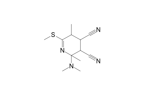 3,6-Dimethyl-6-(dimethylamino)-2-(methylthio)-3,4,5,6-tetrahydropyridine-4,5-dicarbonitrile