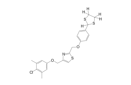 4-{[(4-chloro-3,5-xylyl)oxy]methyl}-2-{[p-(1,3-dithiolan-2-yl)phenoxy]methyl}thiazole