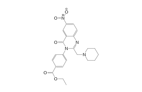 ethyl 4-(6-nitro-4-oxo-2-(1-piperidinylmethyl)-3(4H)-quinazolinyl)benzoate