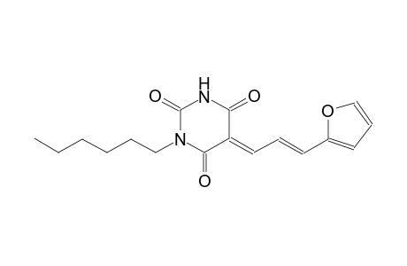 (5E)-5-[(2E)-3-(2-furyl)-2-propenylidene]-1-hexyl-2,4,6(1H,3H,5H)-pyrimidinetrione