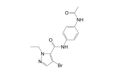 1H-Pyrazole-5-carboxamide, N-[4-(acetylamino)phenyl]-4-bromo-1-ethyl-